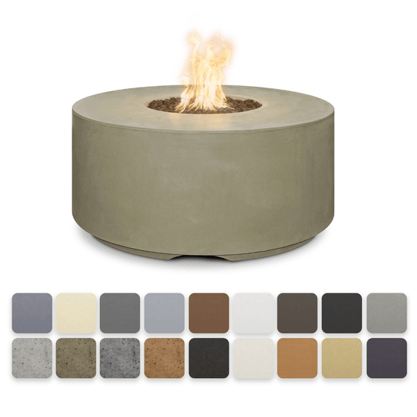 The Outdoor Plus - Florence GFRC Concrete Round Liquid Propane Fire Pit 46"