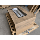 The Outdoor Plus - Coronado GFRC Wood Grain Concrete Rectangle Gas Fire Pit 48"