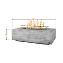 The Outdoor Plus - Coronado GFRC Wood Grain Concrete Rectangle Gas Fire Pit 48"