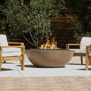The Outdoor Plus - Sedona Narrow Ledge GFRC Concrete Round Liquid Propane Fire Pit 48"