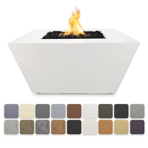 The Outdoor Plus - Redan GFRC Concrete Square Liquid Propane Fire Pit 50"