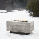The Outdoor Plus - Catalina GFRC Wood Grain Concrete Rectangle Gas Fire Pit 60"