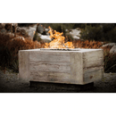 The Outdoor Plus - Catalina GFRC Wood Grain Concrete Rectangle Gas Fire Pit 60"