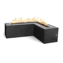 60" L-Shaped Whitney Copper & Corten Steel & Stainless Steel Rectangle Fire Pit - The Outdoor Plus