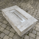 The Outdoor Plus - Coronado GFRC Wood Grain Concrete Rectangle Gas Fire Pit 72"