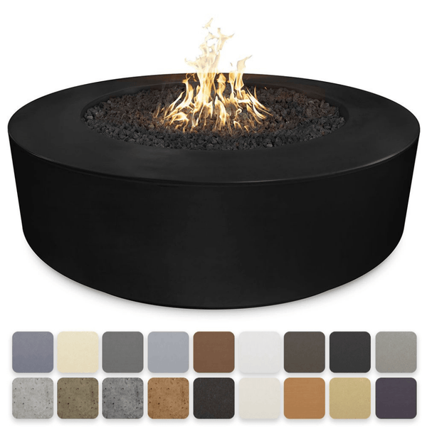 Florence GFRC Concrete Fire Pit - 72" Round, Natural Gas - The Outdoor Plus