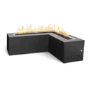 72" L-Shaped Whitney Copper & Corten Steel & Stainless Steel Rectangle Fire Pit - The Outdoor Plus