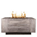 The Outdoor Plus - Catalina GFRC Wood Grain Concrete Rectangle Gas Fire Pit 84"