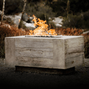 The Outdoor Plus - Catalina GFRC Wood Grain Concrete Rectangle Gas Fire Pit 84"