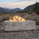 The Outdoor Plus - Coronado GFRC Wood Grain Concrete Rectangle Gas Fire Pit 84"