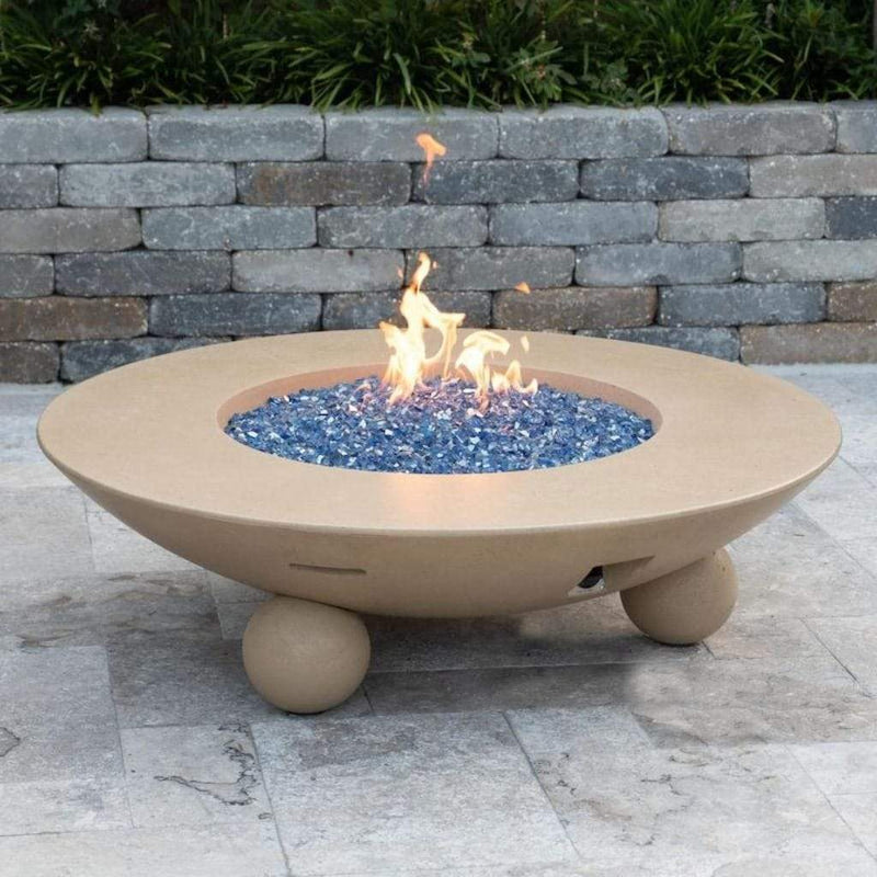 American Fyre Design | 54" Versailles Round Gas Firetable Ball Feet