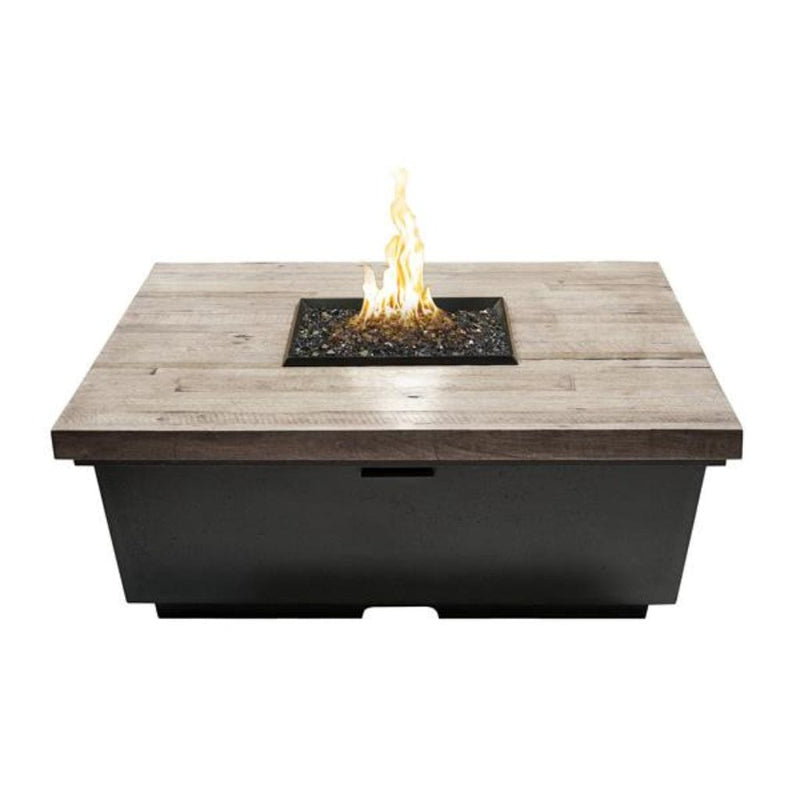 American Fyre Design | 44" Reclaimed Wood Contempo Square Gas Firetable