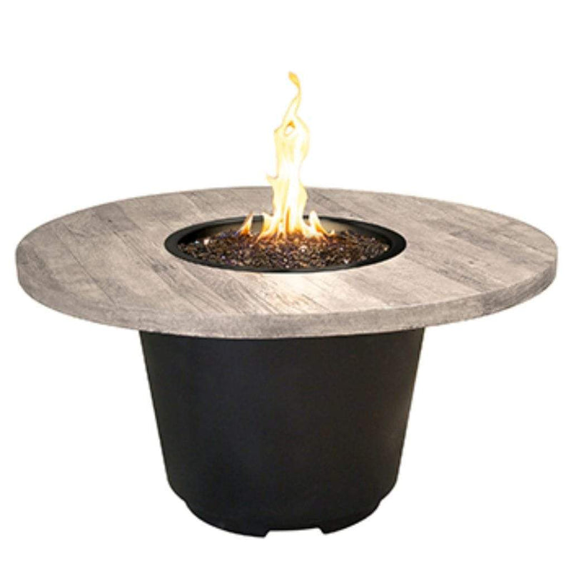 American Fyre Design | 48" Reclaimed Wood Cosmopolitan Round Gas Firetable