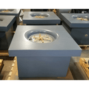 The Outdoor Plus - Ramona GFRC Concrete Square Natural Gas Fire Pit Table 36"