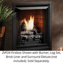 Kingsman - ZVF Zero Clearance Vent Free Gas Firebox 24"