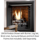 Kingsman - ZVF Zero Clearance Vent Free Gas Firebox 24"