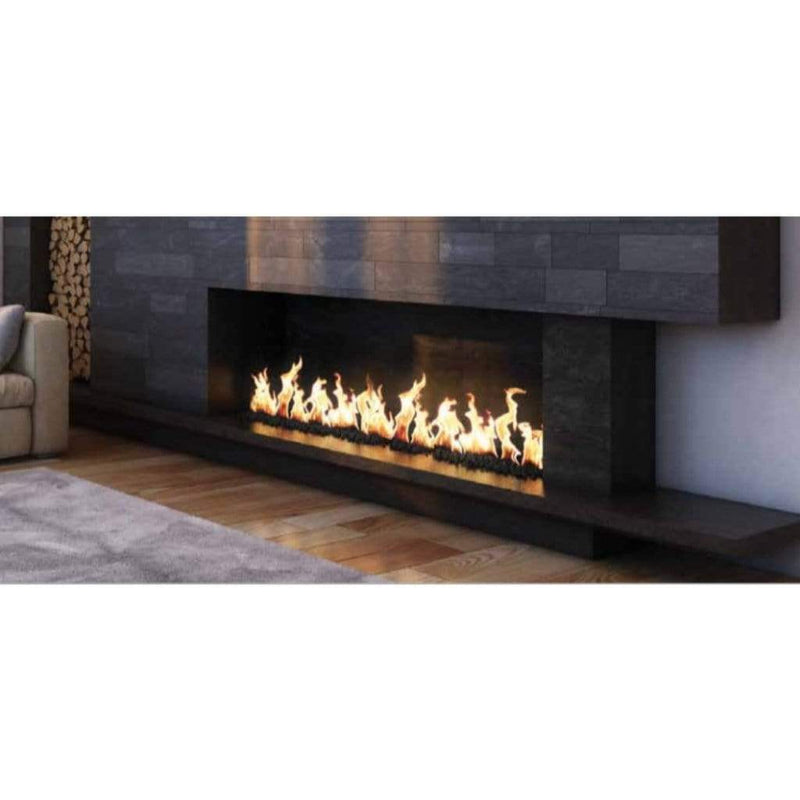 Mason-Lite Contemporary 120 Inch Linear Gas Fireplace (No Trough)- Dual 12" B-Vent 