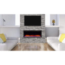 SimpliFire Allusion Platinum Recessed Linear 50 Inch Electric Fireplace