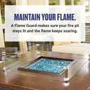 American Fire Glass Rectangular Glass Flame Guard