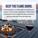 American Fire Glass Rectangular Glass Flame Guard