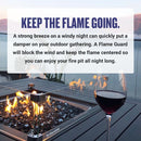 American Fire Glass Rectangular Glass Flame Guard for 24" x 8" Drop-In Fire Pit Pan