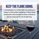 American Fire Glass Rectangular Glass Flame Guard for 18" x 6" Drop-In Fire Pit Pan