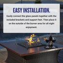 American Fire Glass Rectangular Glass Flame Guard for 36" x 12" Drop-In Fire Pit Pa