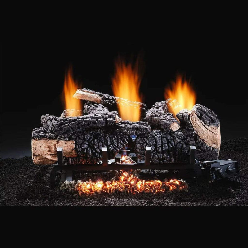 Hargrove 30" Cumberland Char Vent-Free Gas Log Set with Variable Flame Valve