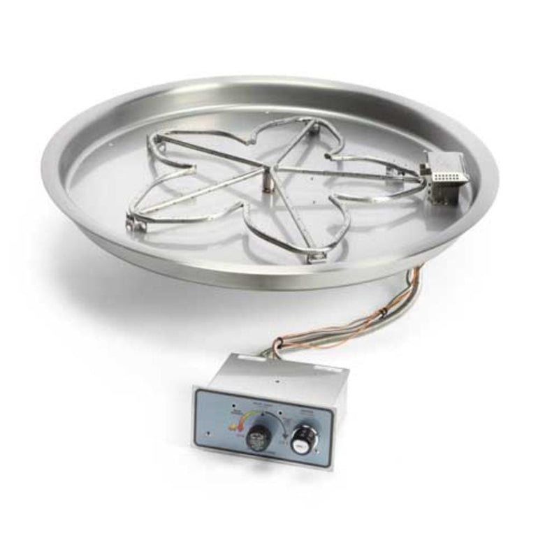 HPC | Round Bowl Pan Push Button Flame Sensing Ignition Fire Pit Insert 19"