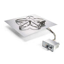 HPC | Square Flat Pan Push Button Flame Sensing Ignition Fire Pit Insert 24"