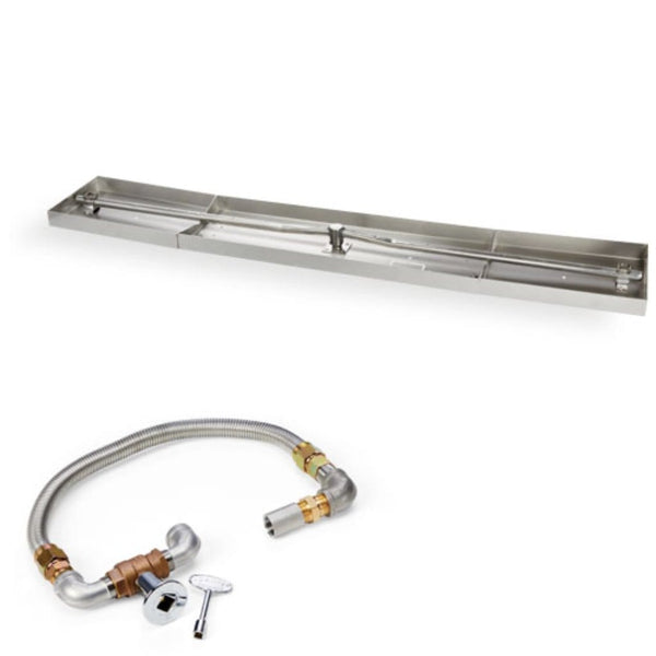 HPC | 25”X8” Linear Burner - Interlink Pan and T-Burner Fire Pit Kit