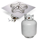 HPC | Square Flat Pan Match Lit Ignition Fire Pit Insert with Small Tank 30"