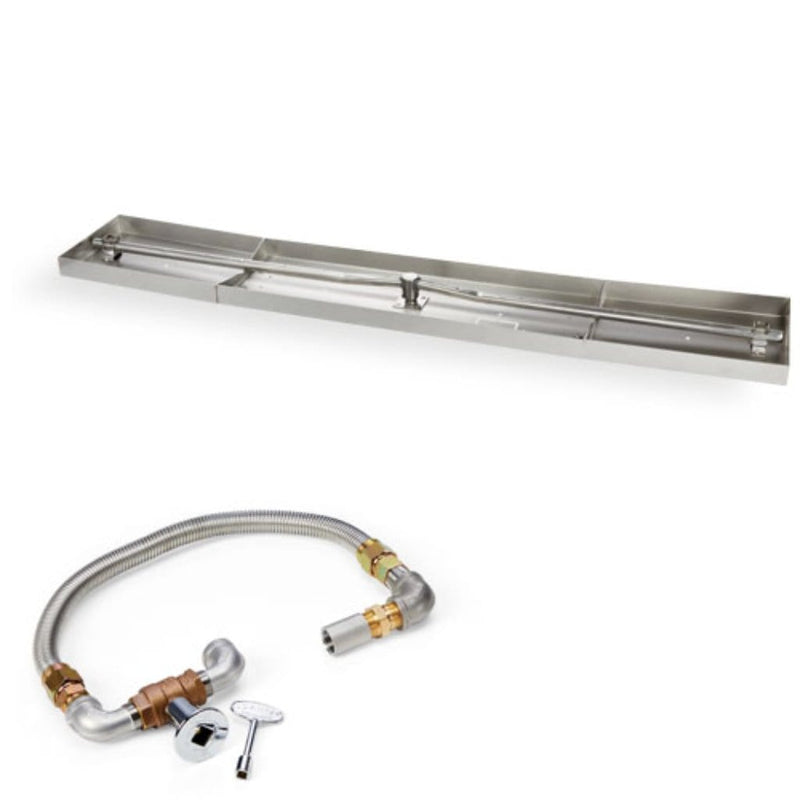 HPC | 37”X8” Linear Burner - Interlink Pan and T-Burner Fire Pit Kit