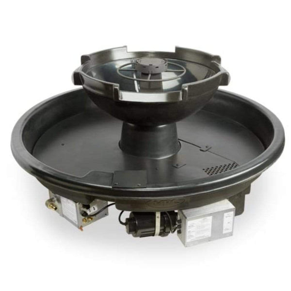 HPC | Black Concrete Bowl 4 Scupper H2Onfire Electronic Ignition 52"