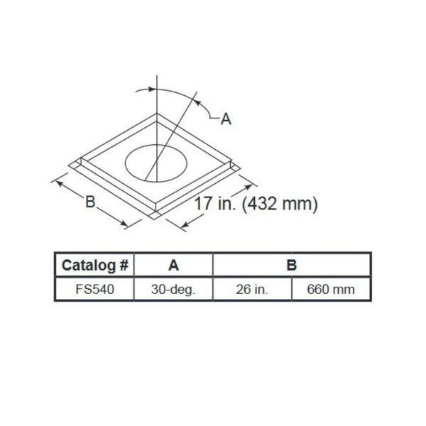 Majestic FS540 30 Degree Firestop Spacer for SL1100 and SL400 Series Pipe