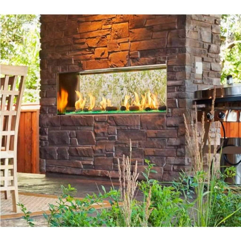 Majestic Outdoor Gas Fireplace 48" Lanai See-Through Contemporary With IntelliFire Plus Ingition System