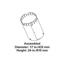 Majestic AS10 Straight Flue Attic Insulation Shield for SL1100 and SL400 Series Pipe