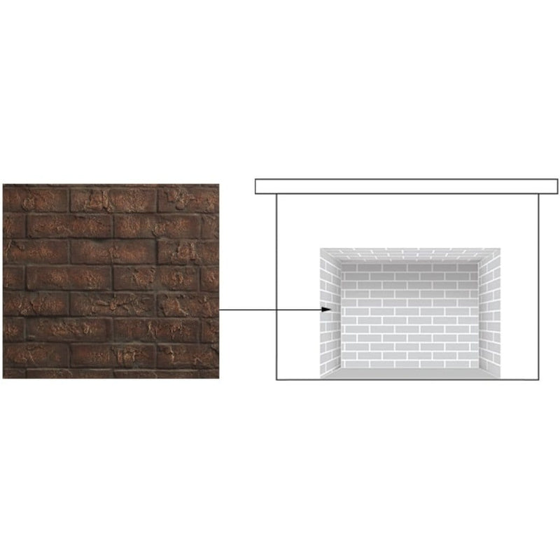 Majestic Brick Interior Panels for Marquis II See-Through Direct Vent Fireplace