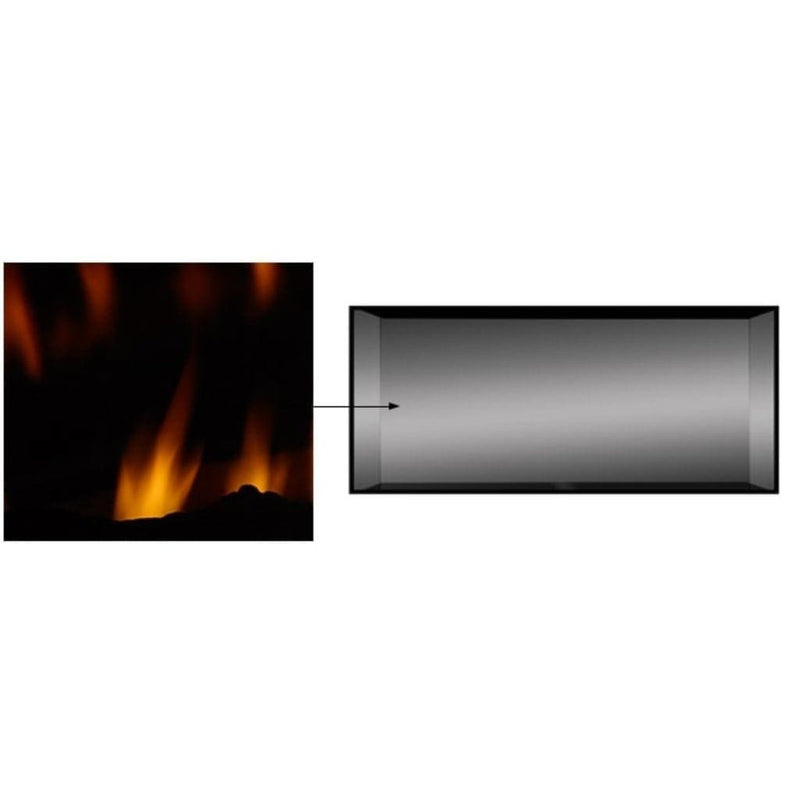 Majestic Reflective Black Ceramic Glass Liner Kit for Echelon II See-Through DV Fireplace