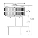 Majestic - TR11T-B Round Telescoping Termination Cap with Storm Collar for SL1100 Series Pipe