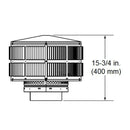 Majestic TR344 Round Termination Cap with Storm Collar for SL300 Series Pipe