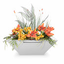 The Outdoor Plus - Maya Powder Coated Steel Square Planter & Water Bowl