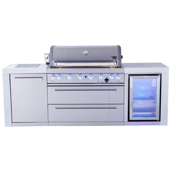 Mont Alpi 805 Deluxe Gas Island Grill with Fridge Cabinet Module