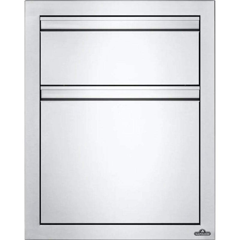 Napoleon - 18" X 24" Stainless Steel Large and Standard Double Drawer