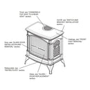 Napoleon 27 Inch Knightsbridge Freestanding Direct Vent Cast Iron Gas Stove