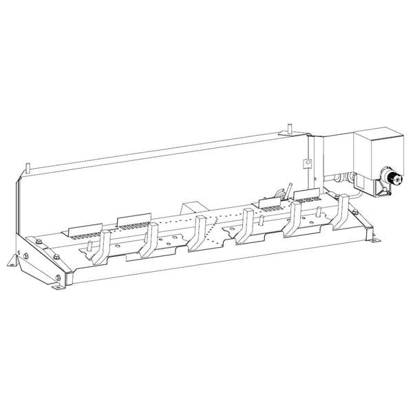 Empire | 18"/24"/30" Vented Slope Glaze Burner Millivolt with On/Off Switch (Burner Only)