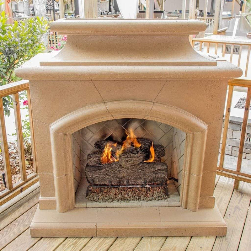 American Fyre Design | 65" Mariposa Vent Free Gas Fireplace with Corner Square Edge Hearth