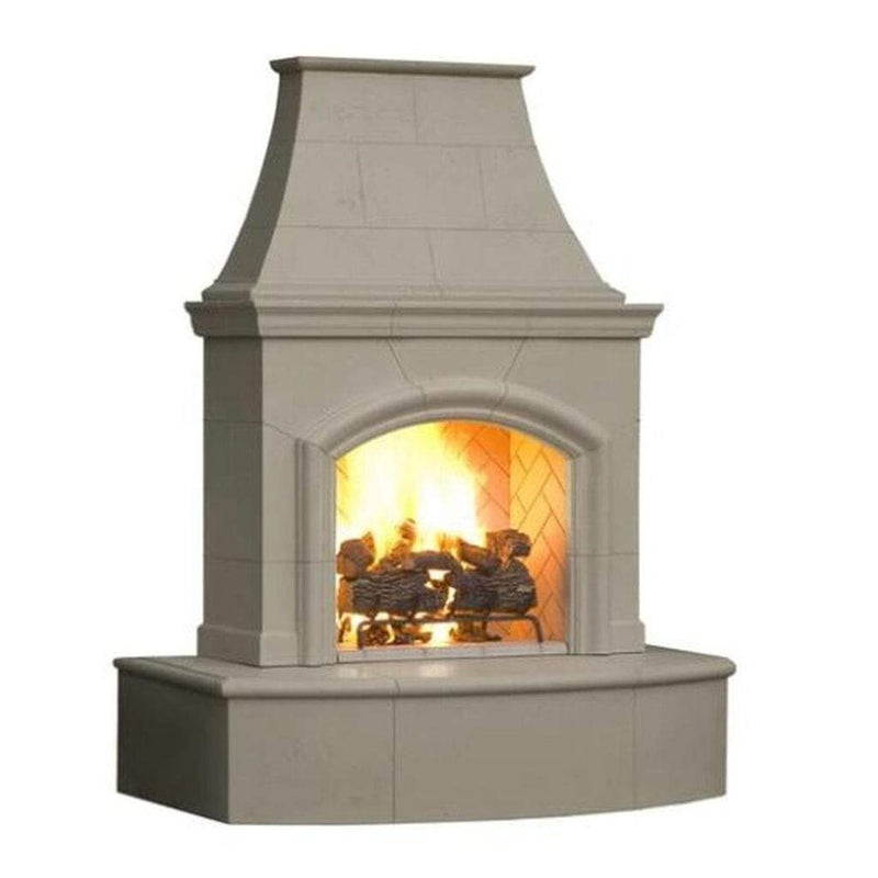 American Fyre Design | 65" Phoenix Vented Gas Fireplace with 16” Roundover Hearth