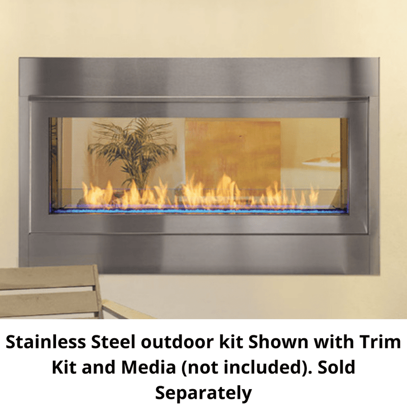 Monessen See-Through Stainless Steel Outdoor Kit for AVFLST48 Series Fireplaces