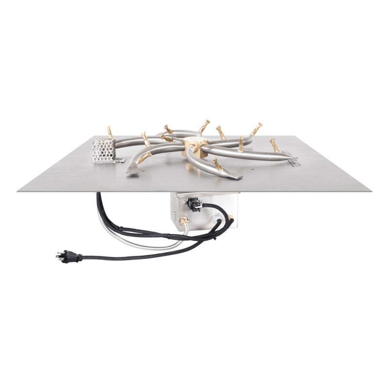 The Outdoor Plus Square Flat Pan With Stainless Steel Triple 'S' Bullet Burner